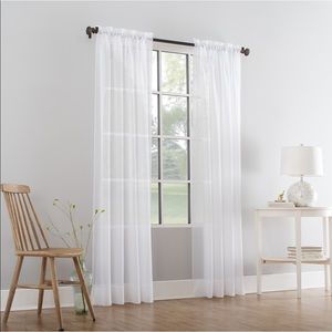 NWT Sheer White Curtain Panels